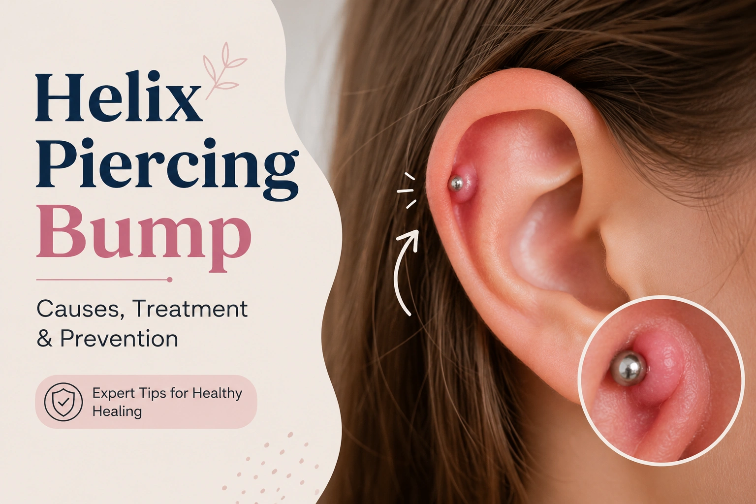 Helix piercing bump on outer cartilage — irritation bump treatment guide